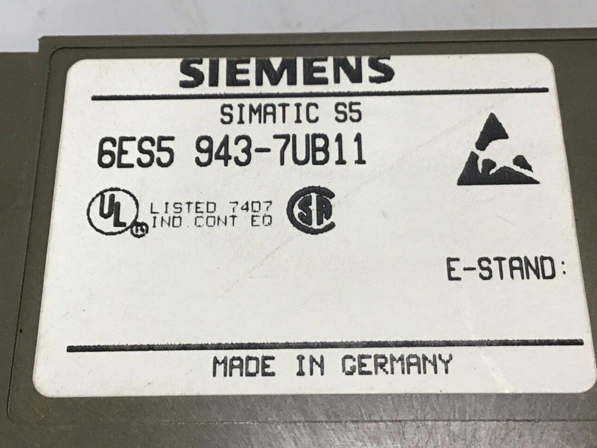 Used SIEMENS Simatic S5 6ES5 943-7UB11 USED
