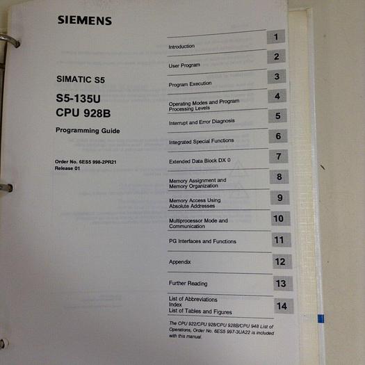 Used SIEMENS Programmable Guide 6ES5 998-2PR21 #70743