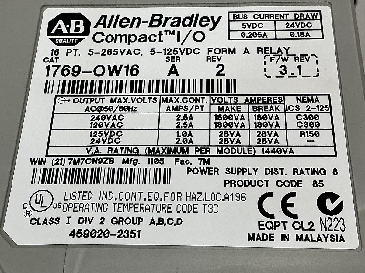Used ALLEN BRADLEY 1764-24BWA