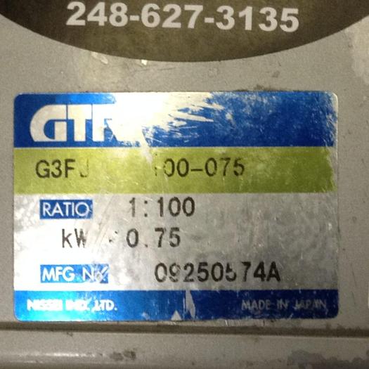 Used NISSEI 1 HP Induction Motor B JIS C 4004 #80939