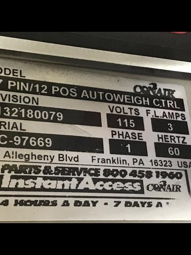 Used CONAIR Gravimetric Batch Blender Control 17 PIN/12 POS CTRL #133824