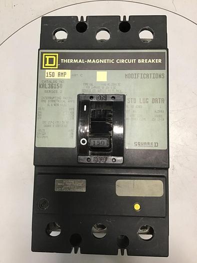 Used SQUARE D 150 Amp Circuit Breaker KAL36150 #145361