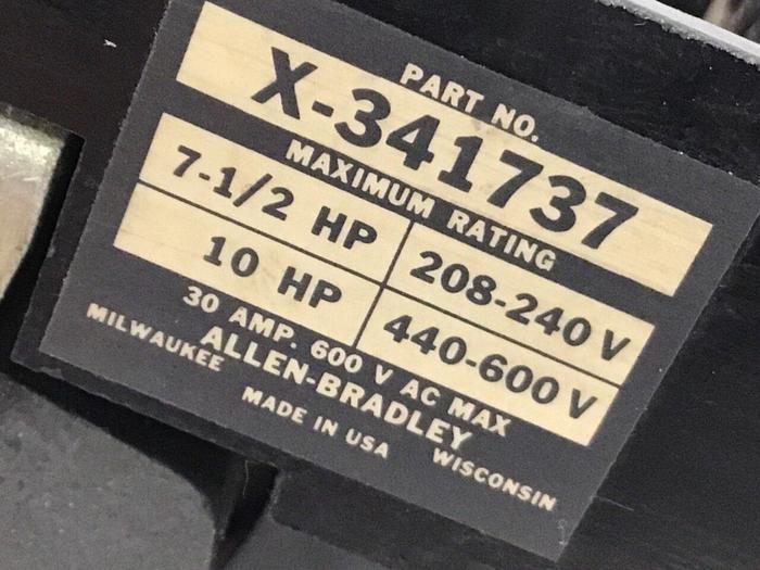 Used ALLEN BRADLEY Disconnect Switch X-341737 #119092