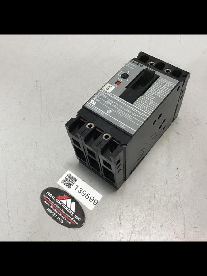 Used SIEMENS 100 Amp Circuit Breaker ED63A100 USED