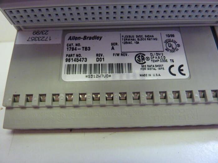 Used ALLEN BRADLEY Input Module 1794-IB16 SER A #33243