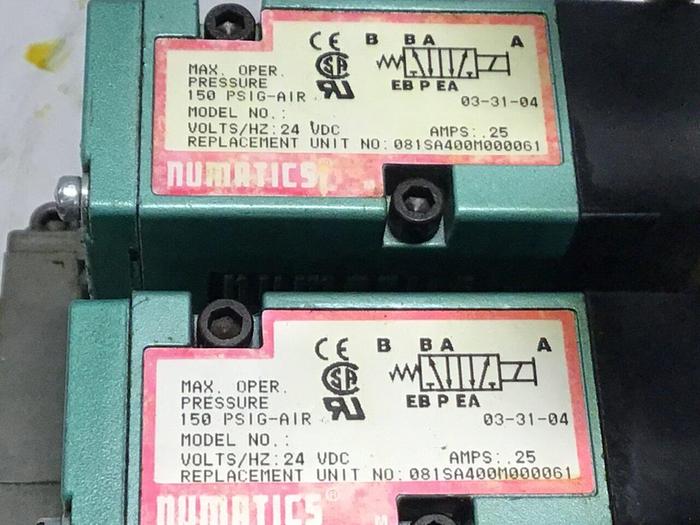 Used NUMATICS Solenoid Valve 081SA400M000061 #130807