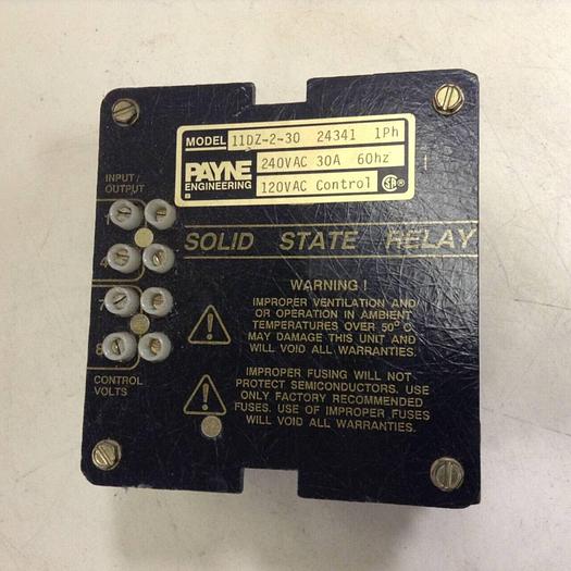 Used PAYNE ENGINEERING Solid State Relay 11DZ-2-30 #71686