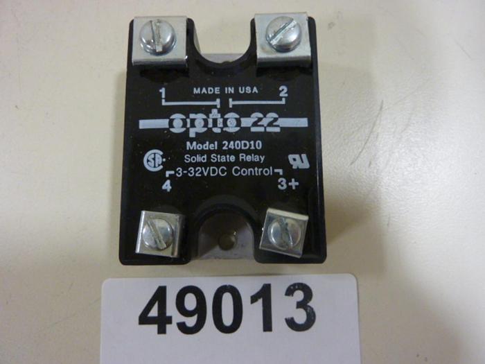 Used OPTO 22 Solid State Relay 240D10 #110652