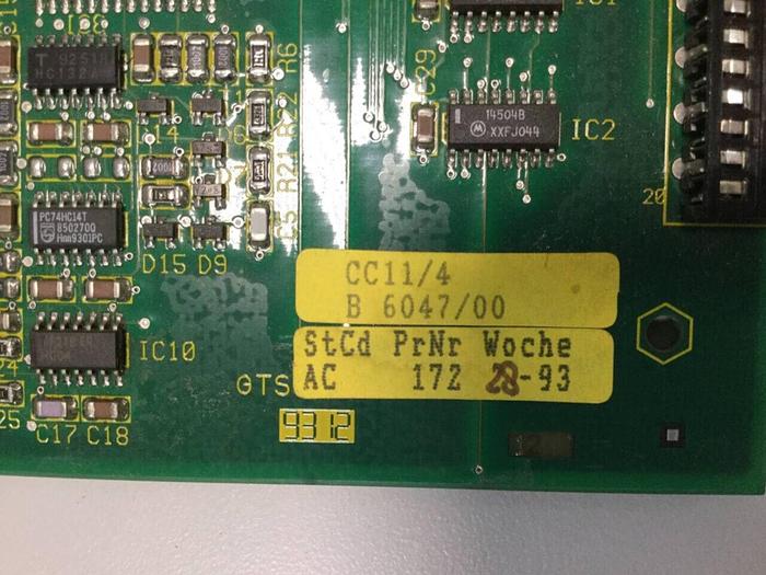 Used BACHMANN Circuit Board CC11/4 E06048/00 002 #100585