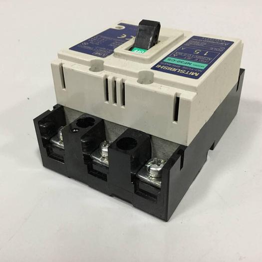 Used MITSUBISHI 15 Amp Circuit Breaker NF30-CS-15 #90239