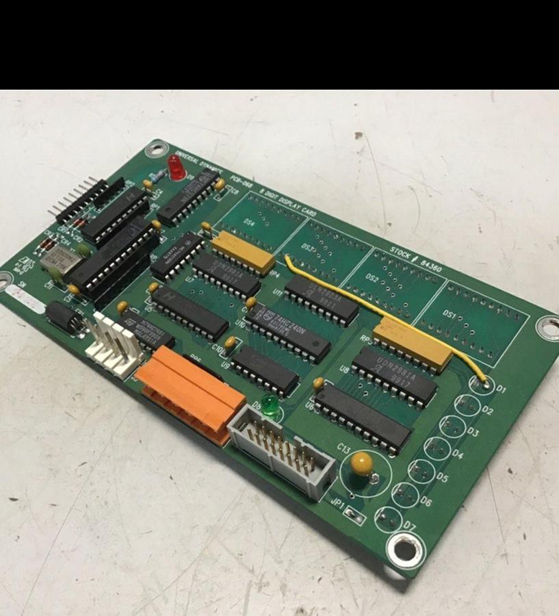 Used UNIVERSAL DYNAMICS 8 Digit Display Card PCB-068 USED