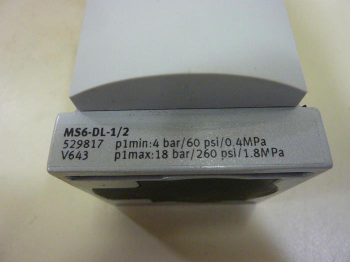 Used FESTO Pneumatic Valve MS6-DL-1/2 #64067