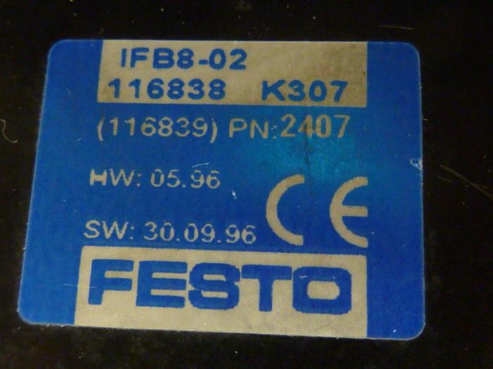 Used FESTO Control Block / Valve Terminal IFB8-02 #52836