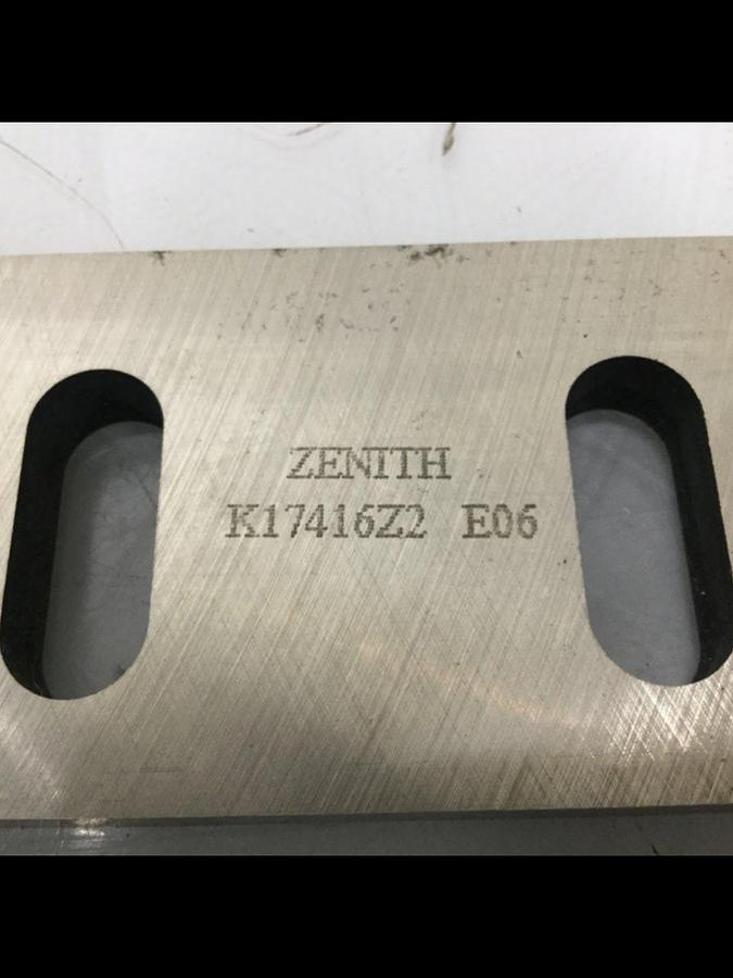 Used ZENITH CUTTER Granulator Blade / Knife K1746Z2 E06 #106784