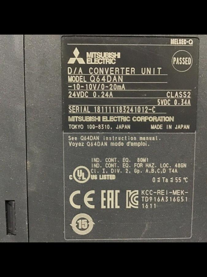 Used MITSUBISHI Converter Unit Q64DAN USED