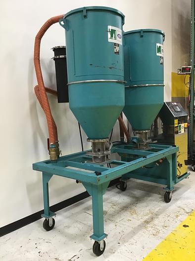 Used UNA-DYN Auto Mini Desiccant Dryer w/Hoppers UDC-100 HOPST Used #142056