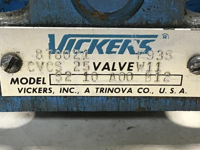 Used VICKERS Valve CVCS25W11S210A00B12 #139653