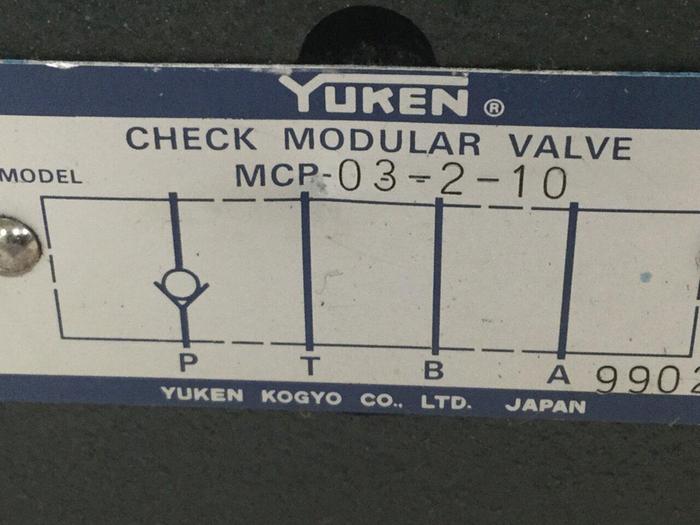 Used YUKEN Modular Check Valve MCP-03-2-10 USED
