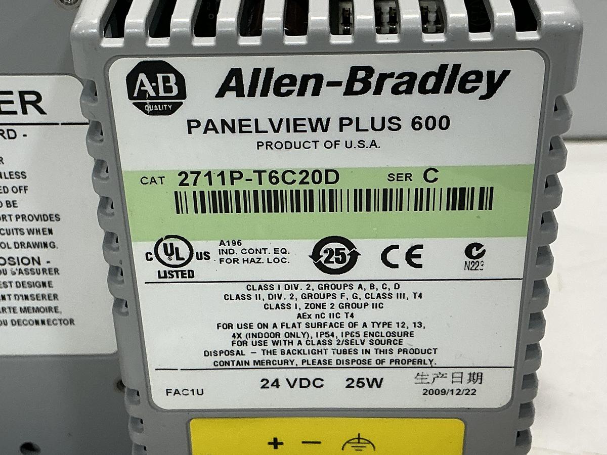 Used ALLEN BRADLEY 2711P-T6C20D