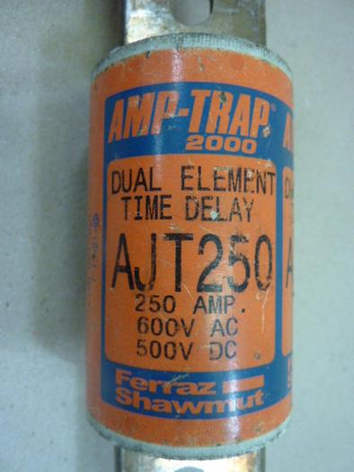 Used FERRAZ SHAWMUT 250 Amp Fuse AJT250 #47332