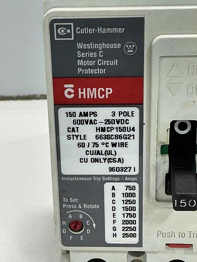 Used CUTLER-HAMMER HMCP150U4