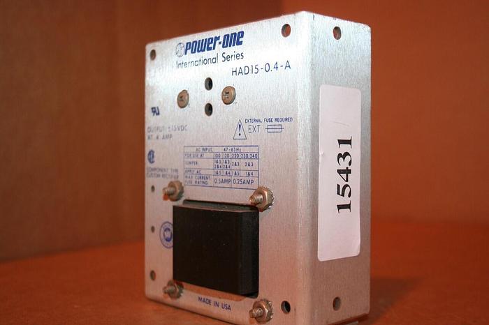 Used POWER ONE Power Supply HAD15-0.4-A Used