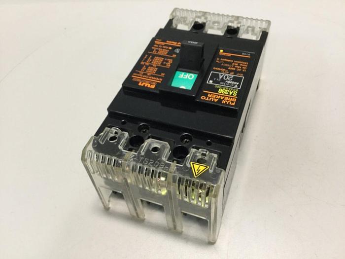 Used FUJI ELECTRIC 20 Amp Auto Circuit Breaker SA33B-20 #108879