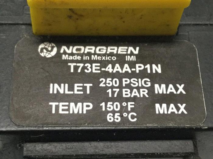 Used NORGREN Lockout Valve w/ Filter T73E-4AA-P1N #108848