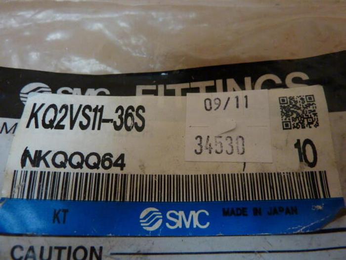 SMC Fittings ( Bag of 10) KQ2VS11-36S #34530 DNL SCRAPPED