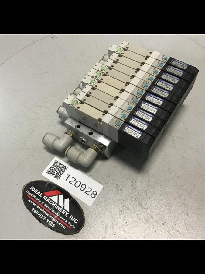 Used KOGANEI Manifold w/ Valves F10M10AJ USED