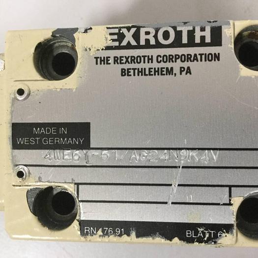 Used REXROTH Hydraulic Valve 4WE6Y151/AG24N9K4V #90386