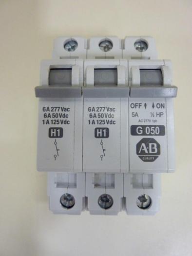 Used ALLEN BRADLEY 5 Amp Circuit Breaker 1492-CB1/G050 SER C #64491
