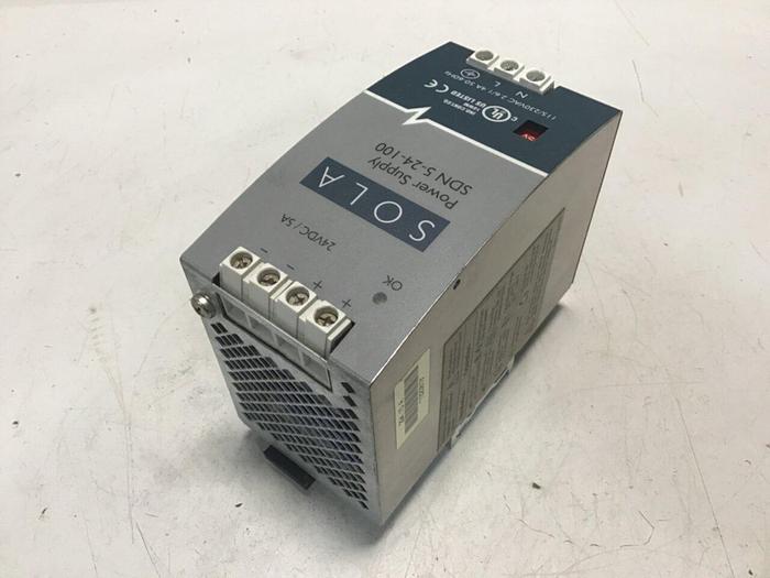 Used SOLA ELECTRIC Power Supply SDN5-24-100 #131825