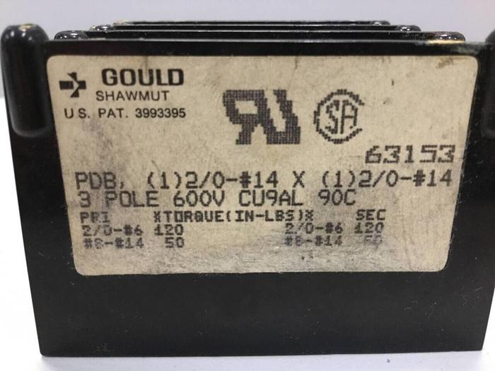 Used GOULD / SHAWMUT Terminal Block 63153 #98102