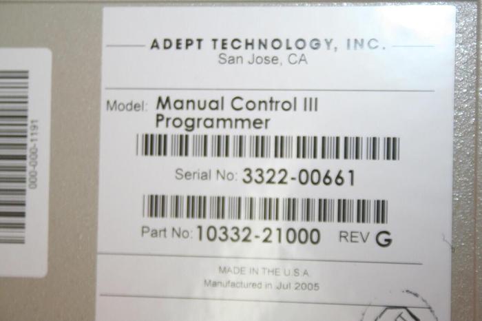 Used ADEPT TECH Teach Pendant 10332-21000 Used