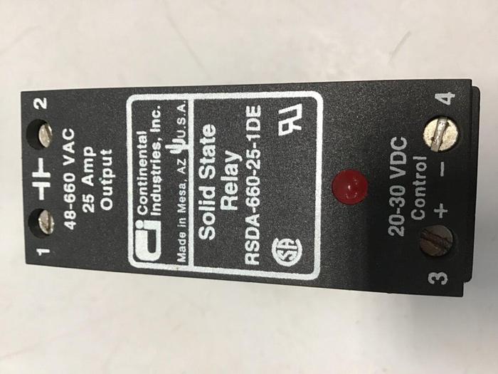 Used CONTINENTAL INDUSTRIES Solid State Relay RSDA-660-25-1DE #134799