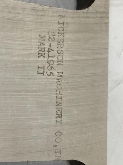 Used NICKERSON Granulator Blade / Knife 82-41965 #105955