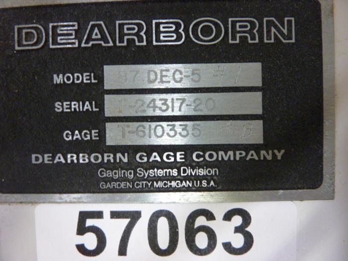 Used DEARBORN Precision Gaging Instrument 87DEXC-5 #57063