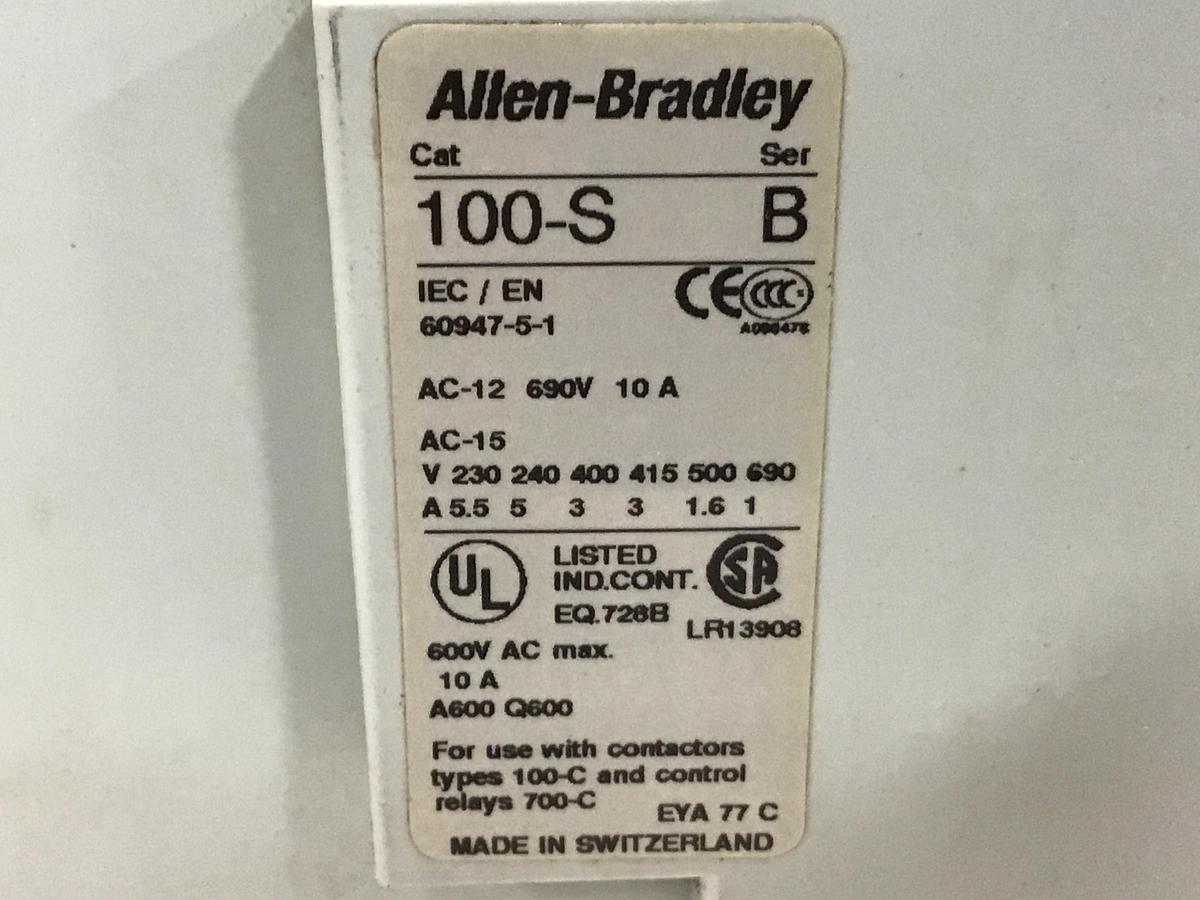 Used ALLEN BRADLEY 100-SC60 Ser B CONTACTOR USED #120820