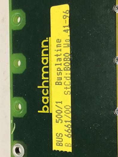 Used BACHMANN Back Plane Circuit Board BUS500/1 #120115