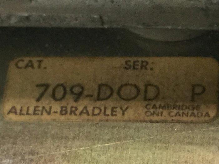 Used ALLEN BRADLEY Motor Starter Size 3 709-DOD #101938