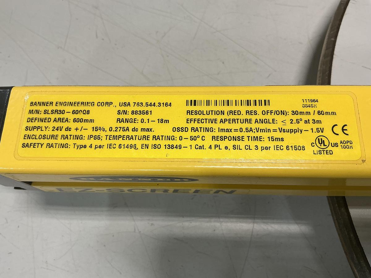 Used BANNER SLSR30-600Q8