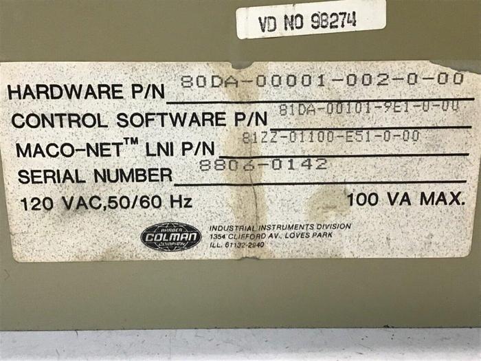 Used BARBER COLMAN Temperature Module 80DA-00001-002-0-00 #112276