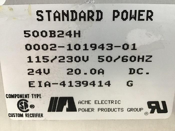 Used ACME ELECTRIC Power Supply 500B24H Used