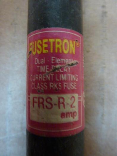 Used FUSETRON / BUSSMANN 2 Amp Fuse FRS-R-2 #26696