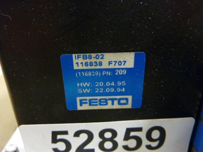 Used FESTO Control Block / Valve Terminal IFB8-02 #52859