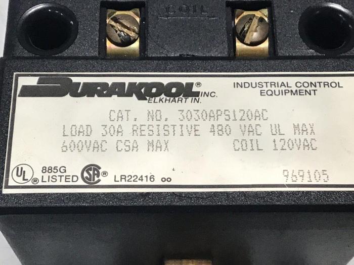 Used DURAKOOL Relay 3030APS120AC Used