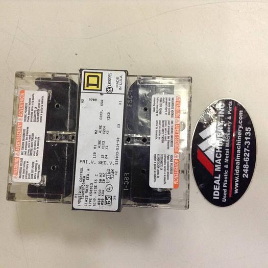 Used SQUARE D .050 kVA Transformer 9070-K50D13 #77832