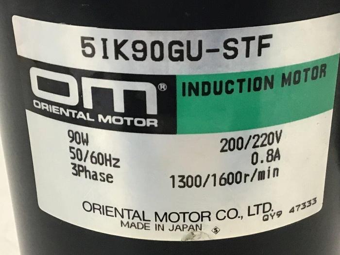 Used ORIENTAL MOTOR Induction Motor 5IK90GU-STF #119983