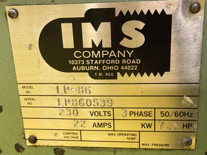 Used IMS 7.5 HP Grinder LP-86 Used